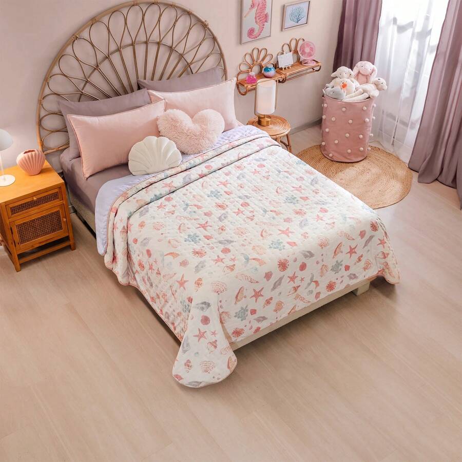 Novo Ultra Light Double Duvet Plain And Printed Vianney Various Colors Two Views Thin - 西瓜粉 - 查看 1