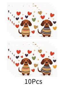 1pc Cartoon Style Linen Placemat, Breakfast Mat, Coffee Coaster, Bowl Pad, Kitchen Accessory, Easy To Clean Dining Mat, Suitable For Home, Restaurant, Dining Decor, Holiday Gift, Gift For Friends, Multi-Piece Set - Multicolor - View 19