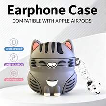 Estojo de Fone de Ouvido em Formato de Gato Compatível com os Modelos Mais Recentes Apple Pro 3 e Air 1/2/3/4/Pro/Pro 2/Pro 3 Um Acessório de Estimação Indispensável para Donos de Gatos - Multicolorido - Visão 15