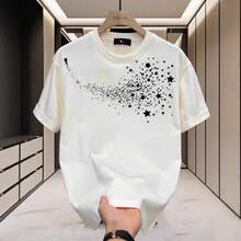Camiseta de manga corta de algodón pesado para hombre, novedad de verano 2025, corte holgado, moderna, elegante, ropa masculina de alta gama. 7ZLN - 250 g de algodón puro - blanco - Ver 1