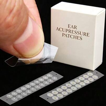 100 piezas de pegatinas desechables de acupuntura de oreja, cintas de terapia de masaje de oreja