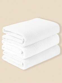 3pcs Baby Swaddle Blankets, Receiving Blankets, Newborn Wrap Shawls, Infant Stroller Cover Blankets (Unisex), Muslin Swaddle Wraps, Lightweight Nursery Bedding - White - View 9