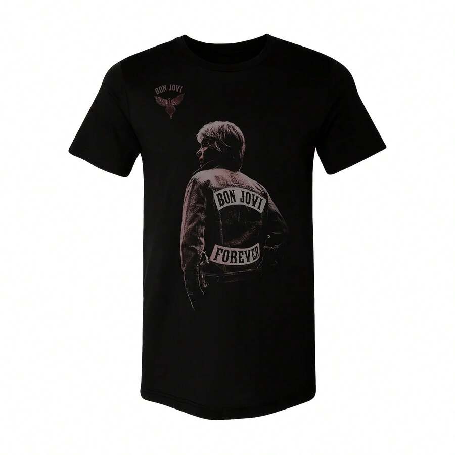 2026 nuevo verano primavera bon jovi 100% algodón banda de Rock portada del álbum camiseta gráfica hombres mujeres camisas unisex hiphop Y2k camisa de moda - forma - Ver 1