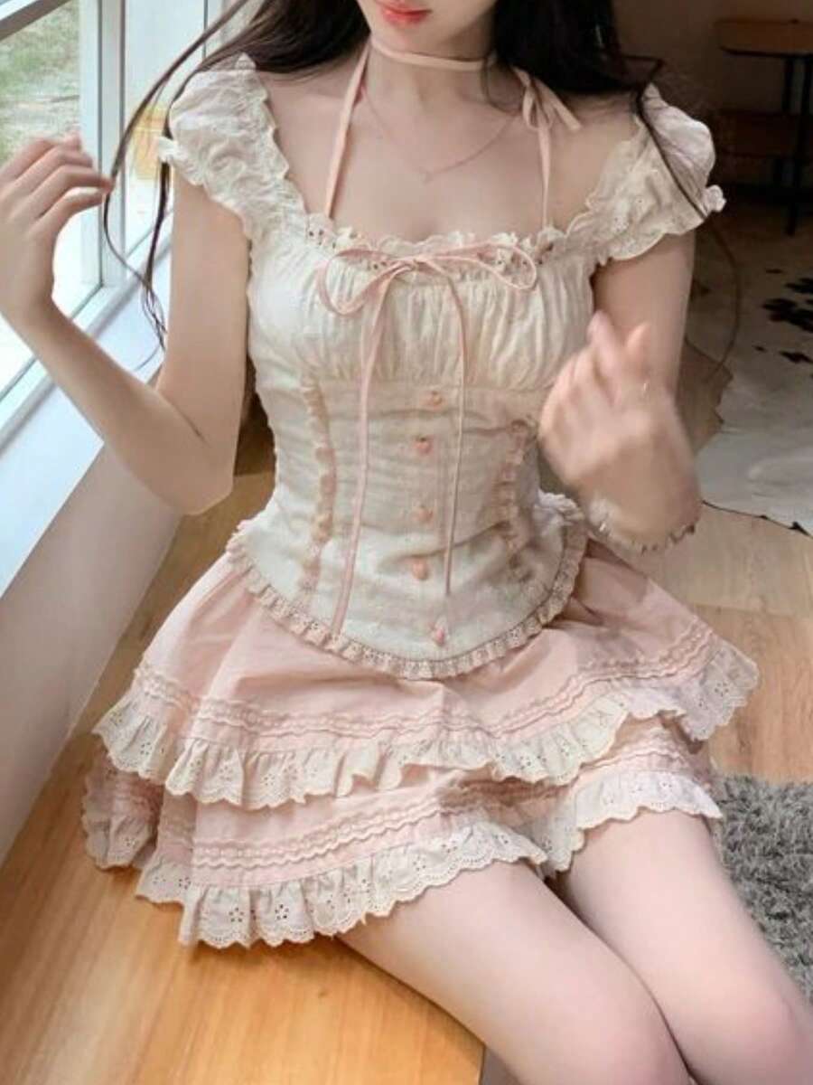 Elegant Plus Size Floral Print Two Piece Outfit Women A Line Skirt Set Slimming Dressy Blouse And Midi Skirt Matching Set For Date Night Wedding Guest Evening Party - đầy màu sắc - Xem 1