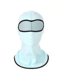 1pc Blue Sunscreen Face Mask, Ice Silk Sun Protection Neck Gaiter - Face Mask - View 12