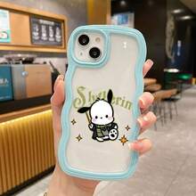 SANRIO for苹果16ProMax/16Plus/16Pro/16/15ProMax/15Plus/15Pro/15/14ProMax/14Plus/14Pro/14/16E/13ProMax/13Pro/13/12ProMax/12Pro/12/11ProMax/11andGooglephoneウェーブケーススマホケース15ProMax落下防止15ProMaxクリア衝撃吸収女性向け韓国風 - 黄色 - チェックする 8