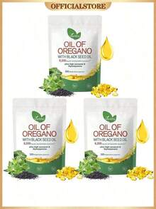 Vivonu Oil Of Oregano With Black Seed Oil Softgels |   6200mg Herbal Equivalent Per Serving |   Ultra High Carvacrol & Thymoquinone |   300 Softgels |   Gluten & Dairy Free - 3PC - 查看 12