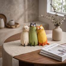 Handmade Creative Quirky Little Cat Vase, Resin Material Cartoon Cat Flower Pot, Desktop Decor, Living Room & Study Atmosphere Enhancer - one-size - View 9
