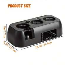 1pc Black/White Multipurpose Italian Espresso Knock Box And Tamper Stand, Designed For 51-58mm Portafilter And Filter Baskets, With Non-Slip Base And Coffee Tool Holder For Storing Coffee Accessories - Black - View 2