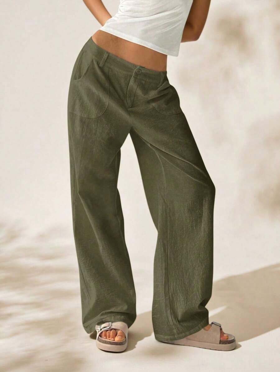 Women Leggings - Army Green - View 1