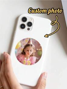 80 piezas Regalos personalizados para mujeres Pegatinas de insignia con logotipo/patrón/nombre personalizado, Pegatinas de nombre holográficas personalizadas, Pegatinas de vinilo personalizadas - Multicolor - Ver 4