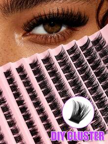 Asiteo Fluffy Lash Clusters, 8-16mm 120pcs Delicate Individual False Eyelashes - Natural Look, D-Curl Voluminous, Salon-Grade Volume And Length For DIY Lash Extension - Easy To Wear, Reusable, Comfortable Fit, Suitable For DIY At Home, Parties, Daily Makeup, Lash Extension, Graduation Gift, Vacation Lashes - D - View 9