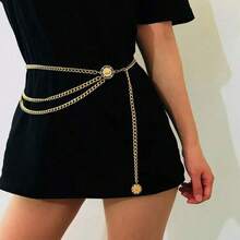 Metal Coin Waist Chain, Suitable For Pairing With Pants Gold Jewellery - Gold - View 4