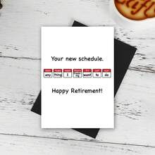 Happy Retirement Cards, Retiree Congratulations Card, 'Your New Schedule', Funny Retirement Cards, Retirement Gifts For Colleagues And Friends - Multicolor - View 7