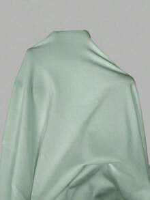 Vestido evasé de unicolor marrón café con cuello cuadrado elegante para mujer, primavera/verano - verde menta - Ver 7