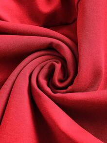 Vestido Rojo De Punto Sin Mangas Con Cuello Halter Y Doble Capa, Ajustado Para Mujer - Rosa Roja - Ver 4
