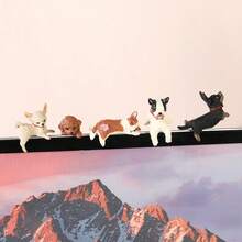 1-5pcs Cute Puppy Desktop Computer Decor, Vivid Posture, Exquisite & Compact, Resin Material, Can Decorate Monitor, Office Desk, Fish Tank, Also A Special Gift - Multicolor - View 1