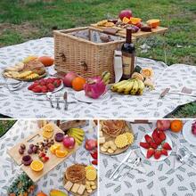Premium 4-Person Wicker Picnic Basket Set |   30L Insulated Willow Hamper With Removable Bamboo Wine Table |   Professional Outdoor Dining Kit With Waterproof Blanket & Stainless Steel Cutlery - M dành cho 2P-Lá - Xem 3