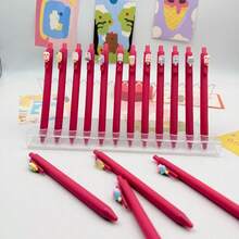 5/10 buah Pulpen Ballpoint Mini Seri Es Krim yang Dapat Ditarik, Pulpen Gel Tipe Tekan Berbentuk Es Krim Lucu dan Menyenangkan, Pegangan Ergonomis yang Nyaman, Menulis Lancar dan Terus Menerus, Cocok untuk Buku Harian, Belajar, Kantor, Pesta Liburan, Hadiah untuk Teman dan Teman Sekelas, Pola Acak - Set - View 5