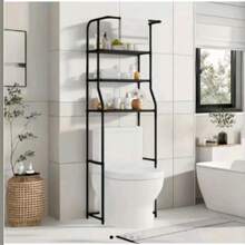 Bafio Regal über der Toilette, wasserdichtes Aufbewahrungsregal, Mehrzweck-Organizer mit 3 Ablagen, multifunktionales und platzsparendes Design, robuste und langlebige Metallstruktur - Weiss - Übersicht 2