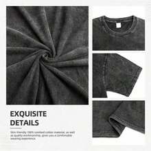 Womens Clothes;Summer TopsRapper MGK Lost Americana Tour 2026 T-Shirts  Vintage Washed Graphic T Shirt Man's Hip Hop Short Sleeve T-Shirtsummer OutfitsLong Sleeve Women Sports Tees & Tanks IWR1 - 3 - 查看 3