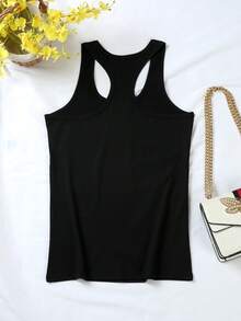 Disney Cool Mickey Minnie Couple Prints, Women's Summer Sleeveless Vest, Comfortable Round Neck Version, 100% Polyester Fiber, Necessary For Daily Street And Commuting, Suitable For Summer Wear. - Black - View 2