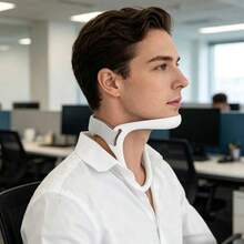 1 pieza Soporte de cuello transpirable, ayuda a aliviar la tensión del cuello por inclinarse hacia adelante, adecuado para hombres y mujeres, uso en la oficina y para ir y venir, artículo esencial para el cuidado del cuello para el "cuello tecnológico" - Multicolor - Ver 9
