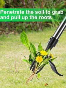 1pc 4-Prong Long Handle Weeding - Stainless Steel, Ergonomic Handle For Easy Weeding Without Bending, Gardening Removal Tool | Ergonomic Handle Design | Sturdy Construction, Puller - Single Head - View 5
