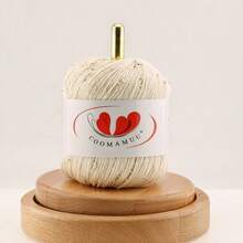50g/PC 2mm Sequin & Bead Cotton Yarn DIY Knitted Decoration Rope Hand Crochet Knitting Embroidery Thread - A - View 8