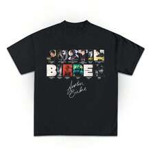 Camiseta SWAG de , Exclusiva para el Lanzamiento del Álbum, Camiseta para Fans, Camiseta de , Gira de , Justin Bi - Negro - Ver 10