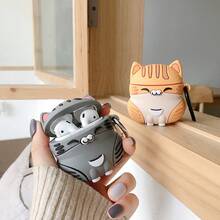 Estojo de Fone de Ouvido em Formato de Gato Compatível com os Modelos Mais Recentes Apple Pro 3 e Air 1/2/3/4/Pro/Pro 2/Pro 3 Um Acessório de Estimação Indispensável para Donos de Gatos - Multicolorido - Visão 6
