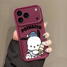 SANRIOスマホケース - サンリオスマホケース、ポチャッコのかわいいミニマリストスタイル、 17 Pro、12 Pro、14 Pro Max、16 Pro Max、Ip17、16 Plus、15 Pro Max、12 Mini、Ip16、14 Plus、15 Pro、Ip14、13 Pro Max、17 Air、12、11 Pro、13 Miniに適しています。 - 黒1 - チェックする 1