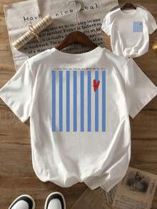 Camiseta unisex% algodón, modelo 2026, lavable aáquina, cómoda para todas las estaciones, adecuada para deportes al aire libre, fiestas en la playa y uso diario, con un diseño novedoso y estilo moderno, ¡tu mejor elección! - Blanco - Ver 7