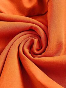 Vestido con fruncido delantero bajo con fruncido de cuello halter de espalda abierta de cuello halter de espalda abierta con cordón fruncido bajo con fruncido - Naranja - Ver 4