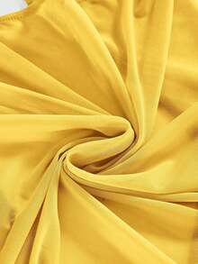 Top sin tirantes estilo retro Y2K para mujer, primavera/verano, con escote profundo y espalda descubierta, estilo callejero (incluye forro de tubo). - Amarillo - Ver 4