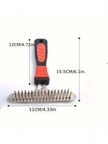 1pc Pet Brush Comb, Straight Grooming Brush Suitable For Long Haired Dogs Like Golden Retriever - View 2