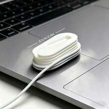Organizador de cables impreso en 3D compacto, compatible con dispositivos Apple - Enrollador de cable USB-C trenzado & de goma portátil de 1M, accesorio de escritorio para viaje, oficina y hogar - Ver 5