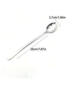 1pc/2pcs/4pcs/6pcs/8pcs Stainless Steel Long Handle Iced Tea Spoon, Coffee Spoon, Ice Cream Stirring Spoon, Kitchen Utensils - View 6