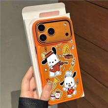 SANRIO スマホケース滑り止めおしゃれfor苹果16ProMax/16Plus/16Pro/16/15ProMax/15Plus/15Pro/15/14ProMax/14Plus/14Pro/14/16E/13ProMax/13Pro/13/12ProMax/12Pro/12/11ProMax/11落下防止はんとうめい滑り止め - 橙色 - チェックする 4