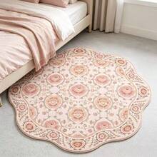 1 pieza Alfombra de arte de rosa vintage francesa, alfombra decorativa de estilo estético personalizado, regalo romántico, alfombra de ambiente estético de Ins, alfombra de acento de muebles modernos minimalistas, alfombra pequeña, alfombra, tapete, decoración del hogar, alfombra pequeña de área, tapete de exterior, alfombra de dormitorio, alfombra lavable - Multicolor - Ver 3