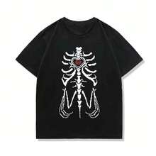 La streamer virtual depende en gran medida del mismo estilo de camisetas 2D de manga corta para hombres y mujeres para cosplay. - Negro - Ver 4