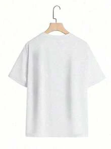 Eric Carle Caterpillar Graphic Print T-Shirt, Casual Thick Cotton Digital Print T-Shirt, 220g Cotton T-Shirt, Gift, Summer, Unisex - 白色的 - 查看 2