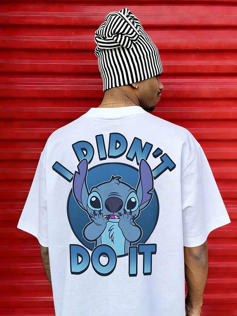 Disney Men's Retro T-Shirt, Vintage Cartoon Number Print Crew Neck Tee, Casual Streetwear Loose Fit Short Sleeve, Classic Hip-Hop Style Casual Top For Everyday Wear & Animation Fans, Made Of Soft Breathable Cotton Fabric, Comfortable And Skin-Friendly, Suitable For Daily Outings, Concerts, Casual Hangouts & Urban Style Looks. The Classic White Base Is Paired With Distressed Blue Number And Cute Mickey Mouse Design, Versatile And Timeless, An Ideal Gift For Animation Lovers, Vintage Enthusiasts And Streetwear Aficionados. Easy To Match With Jeans, Cargo Pants And Shorts To Create A Cool City Vibe. - trắng - Xem 1