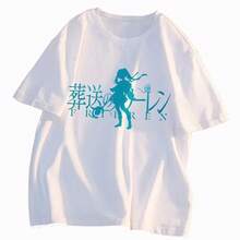 Camiseta de manga corta de Frieren at the Funeral con Himmel y Fern, ropa de anime de verano para adolescentes, corte holgado de verano. - Negro - Ver 8