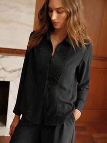 PREMIUM CAMISA ABOTONADA CON DETALLE PLISADO - Multicolor - Ver 8