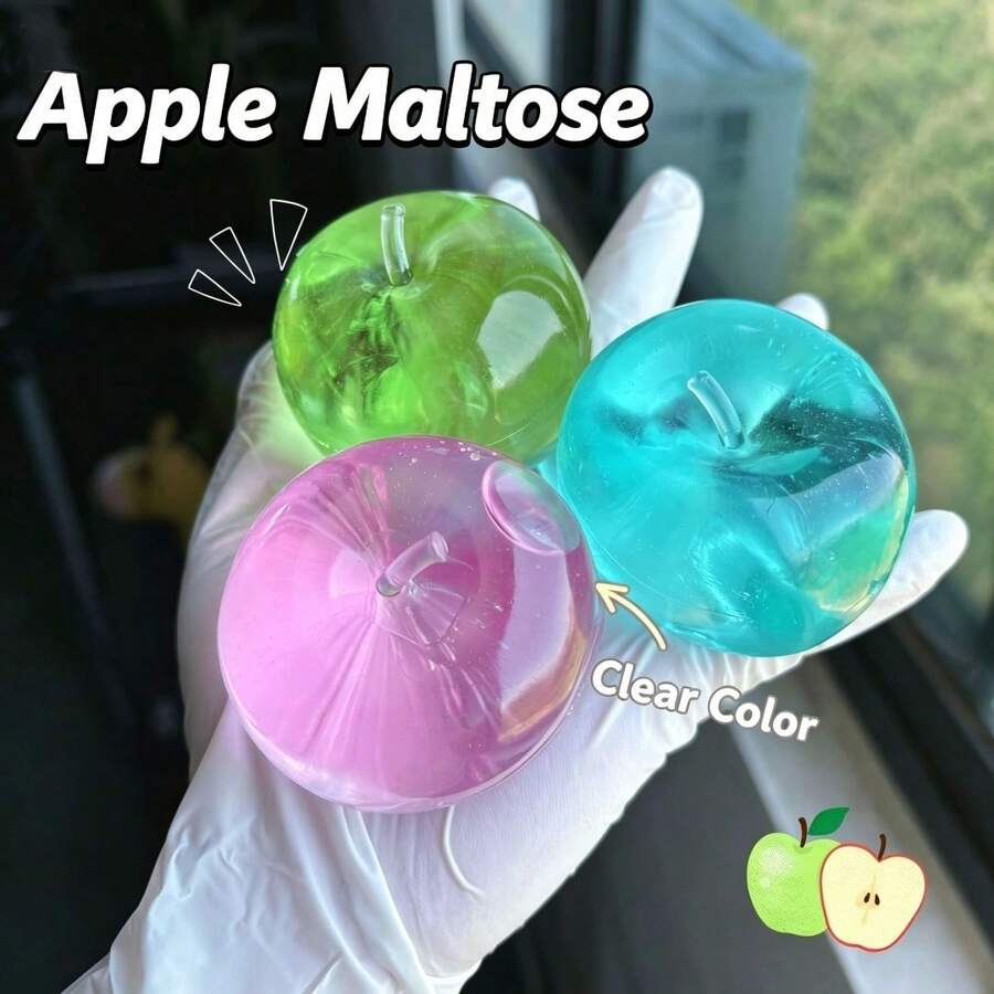 1pc Moldable Green Tea & Green Apple Slow Rebound Maltose Squishy Toy - Stress Relief - Venting - Release Pressure - Office Stress Relief - Perfect Gift - ASMR Sound-Controlled Toy - Halloween Gift - Halloween - 彩色 - 查看 1