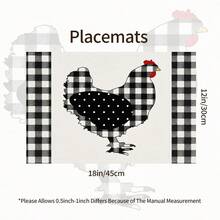 1 pieza Mantel de lino estilo rústico, tapete para desayuno, posavasos de café, base para tazón, accesorio de cocina, fácil de limpiar, apto para el hogar, restaurante, decoración del comedor, regalo festivo, regalo para amigos, juego de múltiples piezas - Multicolor - Ver 6