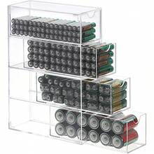 1 Pack/2 Packs Clear Acrylic Battery Storage Organizer For AA, AAA, 9V, C Batteries, 4-Drawer Storage Box Battery Holder Organizer For Common Types Batteries, Household Container(Batteries Not Included) - Transparent - View 11
