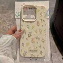 2026Una funda para teléfono1 pieza Funda para teléfono con textura de cuero blanco, diseño minimalista de flores de cerezo en diagonal, compatible con iPhone 16 Pro Max, 15/14 Plus, 13, 12, 11, cubierta protectora impermeable, a prueba de golpes, resistente a caídas y a arañazos. - Multicolor 5 - Ver 2