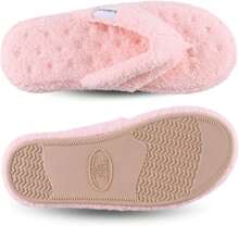 Isotoner Women's Indoor/Outdoor Cozy Plush Terry Knit Clog And Flip Flop Slippers With Foam Comfort - Dép xỏ ngón + 8.5-9 + Cát chiều - Xem 11